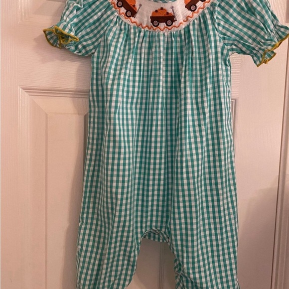 NWT Fall Smocked Bubble Romper - size 6 months - Picture 4 of 7
